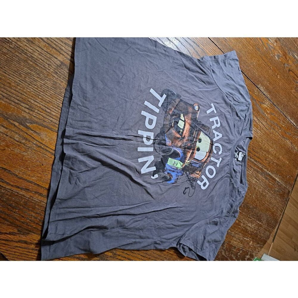 2XL Disney Pixar Cars Tow Mater Tractor Tipping Cotton Short Sleeve Tshirt Tee